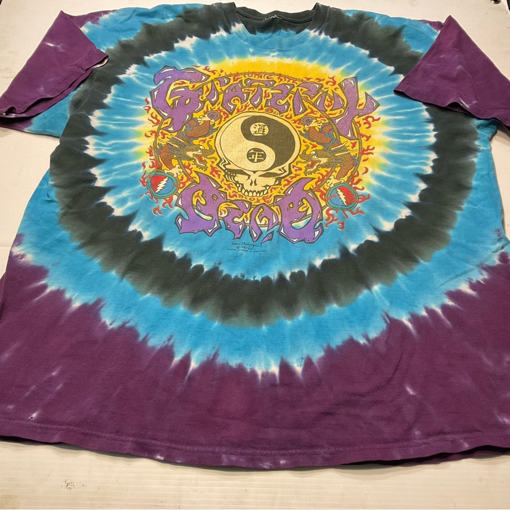Vintage 91 Grateful Dead Chinese New Year T Shirt Bohorquez Art Tie Dye Sz XXL